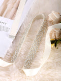 Wedding Bridal Belts Crystal Rhinestone Belt Bridesmaid Gown Sash for Women Accessories Dress Matching