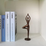 Yoga Sitting Posture Sculpture Decor - Resin Statue Modern Creative Home Decoration Gift Office Room Collection Souvenir