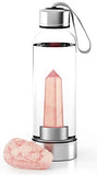 Rose Quartz Crystal Healing Water Bottle