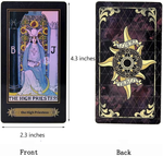 78Pcs Tarot Cards, Holographic Tarot Cards for Tarot Card Deck Rider Waite Fortune Telling, Tarot Card with Guide Book in Colorful Box, Beginner Board Game (English Edition)