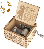 You Are My Sunshine Music Box - Gift for Dad from Son, Wood Laser Engraved Vintage Music Box Best Gift for Father/Christmas/Father'S Day (Son to Dad)