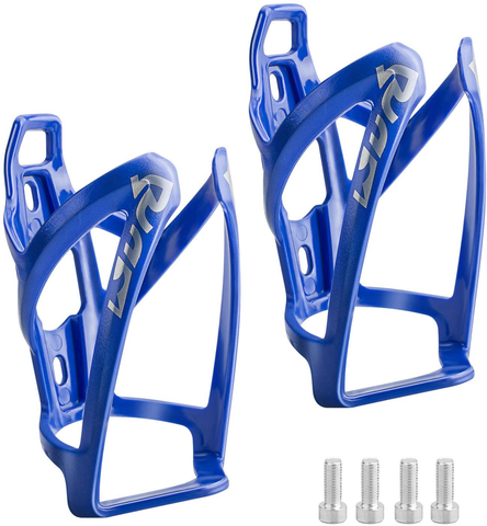 2 Pack Blue Bike Water Bottle Cage, Universal Lightweight and Strong Bike Cup Holder