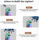 Kollea Torch Lighter, Triple Jet Butane Lighter Refillable Windproof Lighter