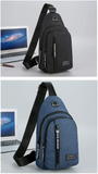 Small Sling Bag Crossbody Chest Shoulder Water Resistant Sling Purse One Strap Travel Bag for Men Women Boys with Earphone Hole