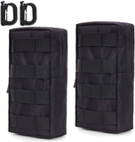2 Pack Molle Pouches Multi-Purpose Compact Tactical Compact Water-Resistant EDC Pouch with D-Ring Hook