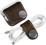 Set of 2 Genuine Leather Headphone Earphone Organizer Cord Winder (Variants)