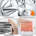 Emergency Mylar Thermal Blankets -Space Blanket Survival Kit Camping Blanket (4-Pack). Perfect for Outdoors, Hiking, Survival, Bug Out Bag ，Marathons or First Aid 1