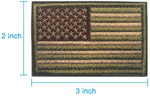 2 Pieces American Flag Patch Bundle and USA Flag Patches, Multitan, Tactical Military Patches