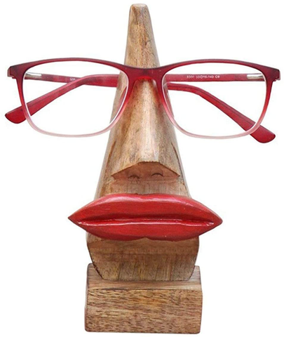 Quirky Wooden Nose Shaped Glasses Holder