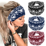 3 Pack Boho Headbands Hair Bands Knoted Turban 