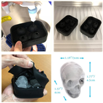 3D Skull Silicone Jello Ice Mold Flexible Cube Maker Tray