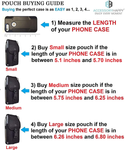 AH Military Grade Cell Phone Carrier Holster Men Cell Phone Belt Holder,Rugged Clip Belt Pouch W/ Belt Loop Fit Otterbox or Thick Case