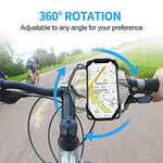 Bike Phone Mount, 360° Detachable Rotatable Handlebar Mount