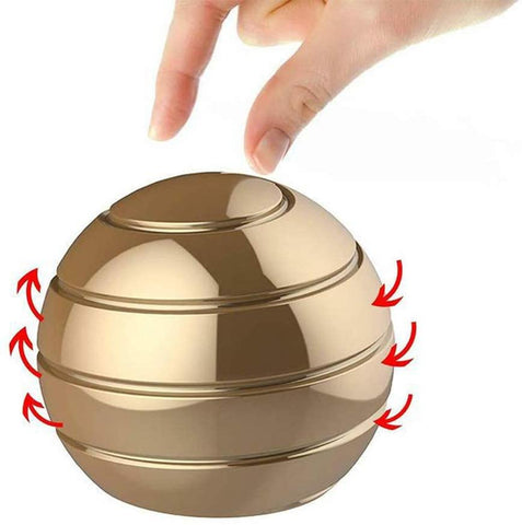 Optical Illusion Kinetic Fidget Spinner Ball Gold