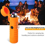 Waterproof Flameless Electric Dual Arc Plasma Lighter with Flashlight