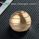 Optical Illusion Kinetic Fidget Spinner Ball Gold