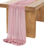 Pink Sheer Table Runner Overlay 120"x27"