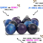 Stress 2.5'' Balls  - Outer Space Starlight Galaxy Design in Breathtaking Colors