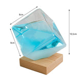 Storm Glass Crystal Weather Forecaster with Creative Stylish, Cube Shape Forecaster Bottle, Decorative Desktop Weather Predictor for Home & Office (Transparent)