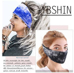 4PCS Boho Wide Headbands Tie Dye Head Scarfs Knoted Turban Yoga Sweatbands