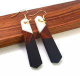 1 Pair Wood Resin Dangle Earring