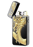USB Rechargeable Windproof Flameless Electronic Plasma Pulse Double Arc Dragon Lighter