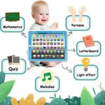 Kid Tablet Toddler Learning Pad Interactive Toy with Lights -Educational Toys Fun Gifts -Music/Abc/Words/Numbers/Animals/Spell - for Boys&Girls 3+