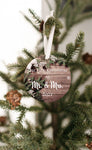 First Christmas As Mr.&Mrs. Round Christmas Ornament