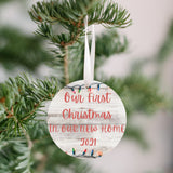 OUR FIRST CHRISTMAS IN OUR NEW HOME 2021 CHRISTMAS ORNAMENT